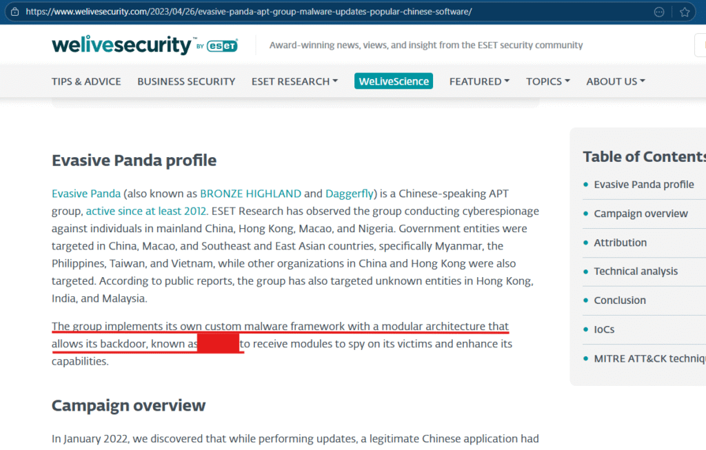 Tryhackme Friday Overtime malware framework from welivesecurity article